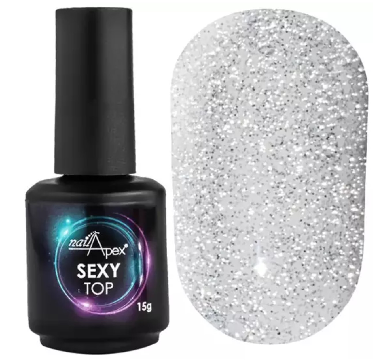 Топ для гель лака светоотражающий NailApex Sexy Top 15 мл - купить топи ...