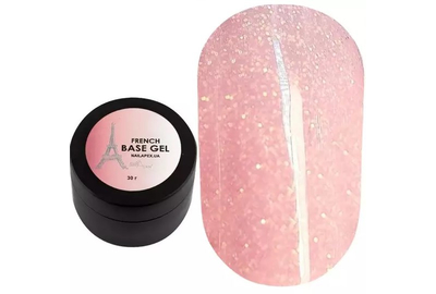 Base camouflage NailApex Opal 11 translucent natural with pink shimmer 30 ml