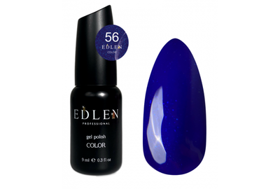Gel polish Edlen Color No. 056 blue with shimmer, 9 ml