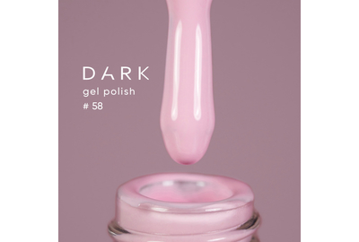 Гель-лак DARK №058, пастельно-розовый, 10 мл, Цвет: Розовый