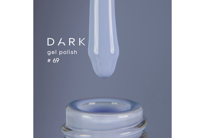 Гель-лак DARK №069, нежный серо-голубой, 10 мл, Цвет: Голубой