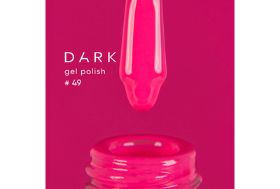 Гель-лак DARK №049, ярко-розовый барби, 10 мл, Цвет: Розовый