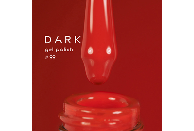 DARK gel polish #099, fiery orange, 10 ml, Color: Orange