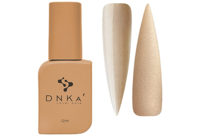 Color base DNKA Cover base No. 028 Mysterious beige with holographic sparkles, 12 ml, Color: Beige