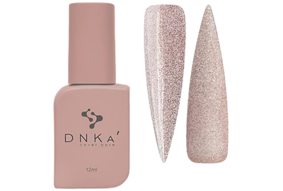 База цветная DNKA Cover base №041 Stunning прозрачно-бежевая с голофрафическими блестками, 12 мл, Цвет: Бежевый