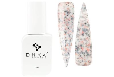 Color base DNKA Cover base No. 048 Chic white with metal, 12 ml, Color: White