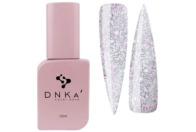 Color base DNKA Cover base No. 050 Fancy reflective with pink crumbs, 12 ml, Color: Pink