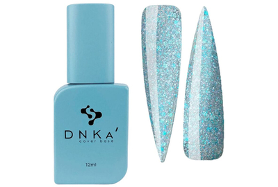 Color base DNKA Cover base No. 053 Glowing reflective with blue crumbs, 12 ml, Color: Blue