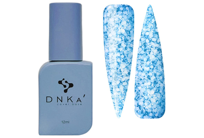 Color base DNKA Cover base No. 068 Breeze blue with flakes, 12 ml, Color: Blue