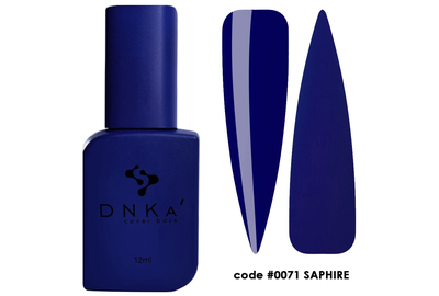 Color base DNKA Cover base No. 071 Saphire blue, 12 ml, Color: Dark blue
