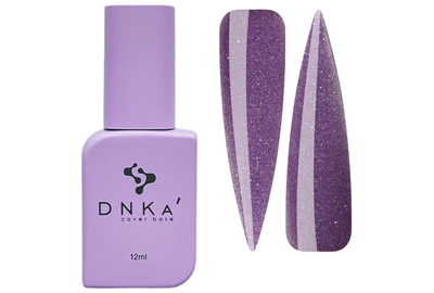 База цветная DNKA Cover base №084 Euphoria светоотражающая фиолетовая, 12 мл, Цвет: Фиолетовый
