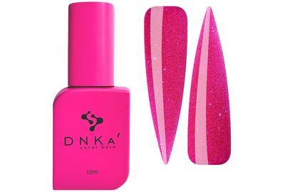 База цветная DNKA Cover base №085 Glam светоотражающий малиновый, 12 мл, Цвет: Малиновый