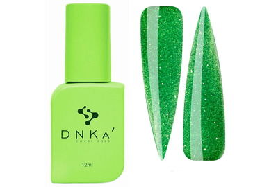 База цветная DNKA Cover base №090 Wizard светоотражающая зеленая, 12 мл, Цвет: Зеленый