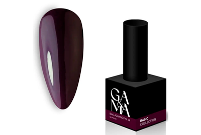 Гель-лак для ногтей GaMa Basic collection №014 баклажановый, 10 мл, Цвет: Бордовый