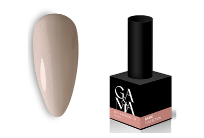 Гель-лак для ногтей GaMa Basic collection №023, беж с блеском, 10 мл, Цвет: Бежевый