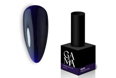 Гель-лак для ногтей GaMa Basic collection №024, темно-синий, 10 мл, Цвет: Синий