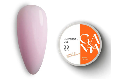 Universal gel GaMa Universal gel liquid #39 Cozy, marshmallow pink, 15 ml, Color: Pink, Volume: 15 ml
