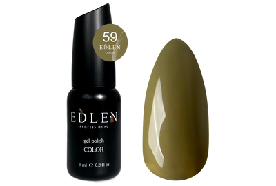 Gel polish Edlen Color No. 059 swamp green, 9 ml, Color: Green