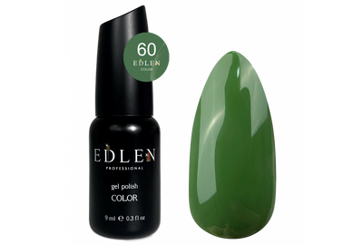 Gel polish Edlen Color No. 060 dark green, 9 ml, Color: Green