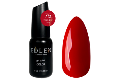 Gel polish Edlen Color No. 075 deep red, 9 ml