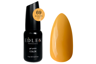 Gel polish Edlen Color No. 069 light orange neon, 9 ml, Color: Orange
