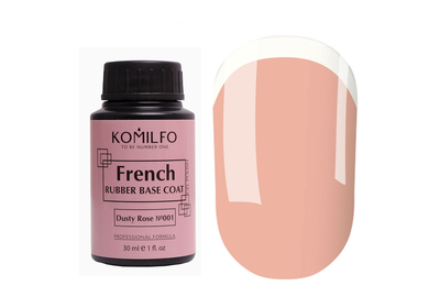 База Komilfo French Rubber Base №001 Dusty Rose бочонок, 30 мл, Об`єм: 30 мл