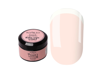 База Komilfo French Rubber Base №002 Baby lips банка, 30 мл, Колір: Рожевий