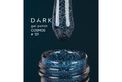 Гель-лак DARK Cosmos №121, бирюзово-синий, 10 мл
