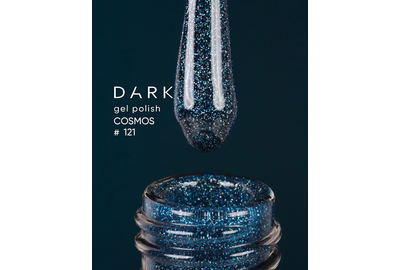 Гель-лак DARK Cosmos №121, бирюзово-синий, 6 мл
