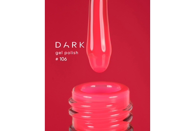 DARK gel polish No. 106, crimson-red, 6 ml