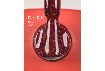 Гель-лак светоотражающий DARK Flash №006, красный, 10 мл