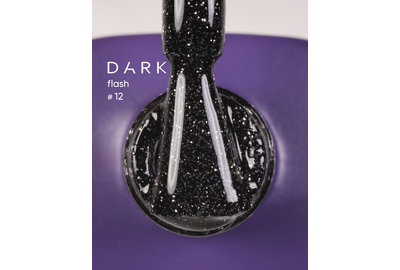 Гель-лак светоотражающий DARK Flash №012, черный, 10 мл