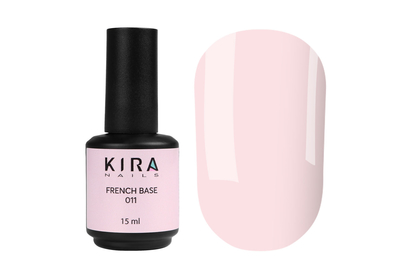 База Kira Nails French Base №011 нежно-бежевый, 15 мл
