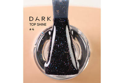 DARK Shine Top No. 04, with colored microglitter, 10 ml