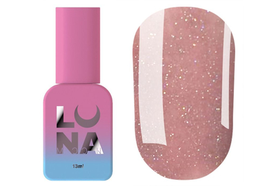 Камуфлирующая база Luna Cover Base №10 розовая с блестками, 13 мл