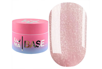 Камуфлирующая база Luna Cover Base №18 пудровая с блестками, 30 мл, Обьем: 30 мл