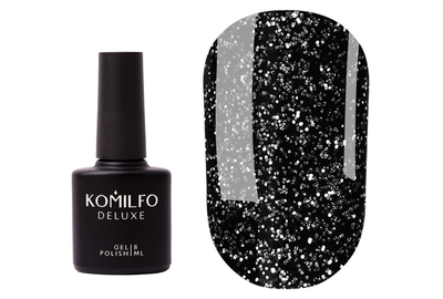 Gel polish fixer Komilfo No Wipe Silver Top, without a sticky layer, with UV filters, 8 ml