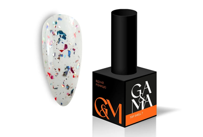 Top for gel polish GaMa Shell 007 Top with UV filter, 10 ml