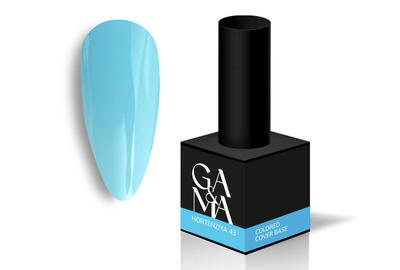 GaMa Cover base Colored #43 Hydrangea, blue-turquoise, 15 ml, Color: Blue
