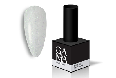 Камуфлирующая база GaMa Cover base Diamond №03, прозрачная с крошками, 15 мл