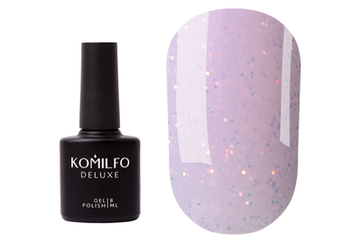Закріплювач Komilfo Pink Diamond Top, без липкого шару, рожевий з блискітками, 8 мл