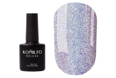 Закріплювач Komilfo Mermade Top, без липкого шару, з блискітками, 8 мл