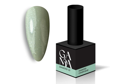 Камуфлирующая база GaMa Cover base Diamond №10, нежный хаки, 15 мл, Цвет: Хаки