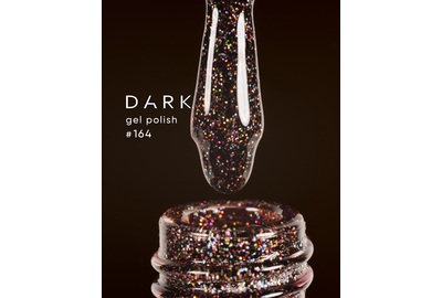 Гель-лак DARK №164, коричневый с шиммером, 10 мл
