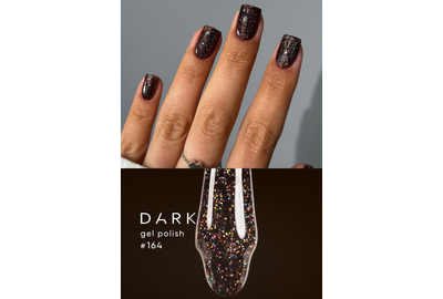 Гель-лак DARK №164, коричневый с шиммером, 6 м