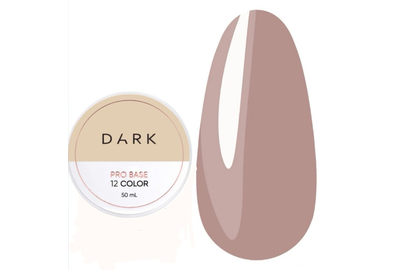 База для ногтей DARK PRO base №12, темно-бежевая, 50 мл
