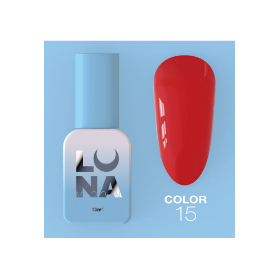 Luna Color Gel Polish No. 15 Classic Red, 8 ml