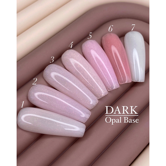 База для ногтей DARK Pro Base Opal №1, молочная с шиммером, 30 мл, Обьем: 30 мл, изображение 2