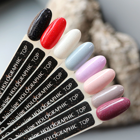 Fixer Komilfo No Wipe Holographic Top, no sticky layer, holographic top, 8 ml, 2 image