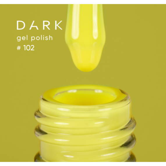 DARK gel polish No. 102, yellow, 10 ml